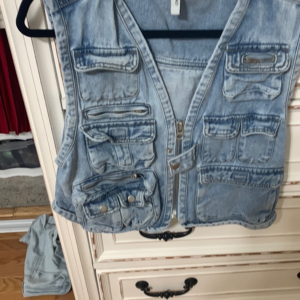 Brand: American Bazi; Jean, Denim, vest, top